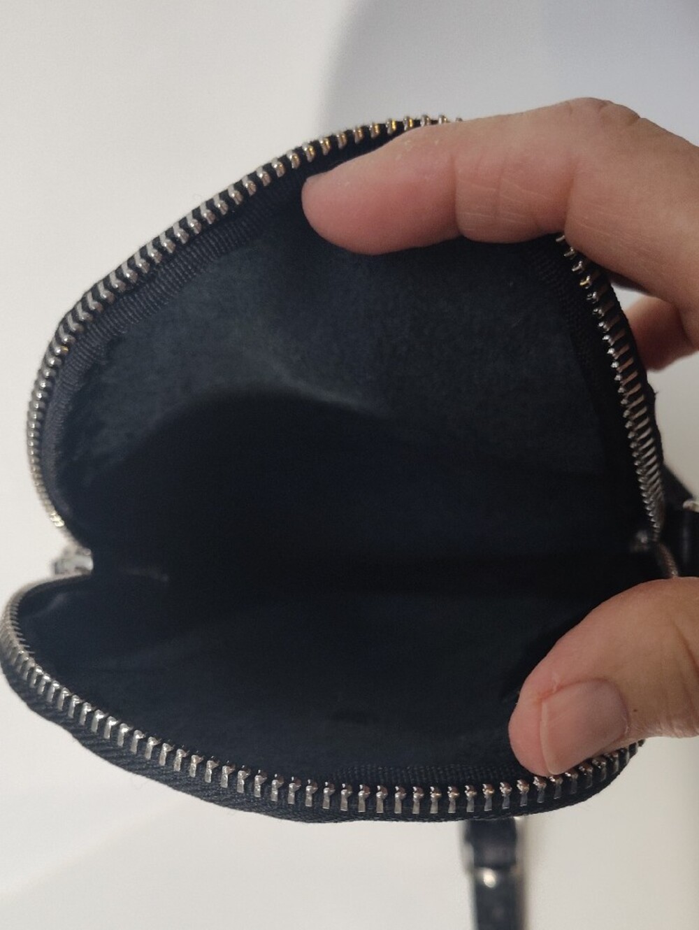 Black Pebbled Leather Crossbody Phone Bag - Picture 3 of 6